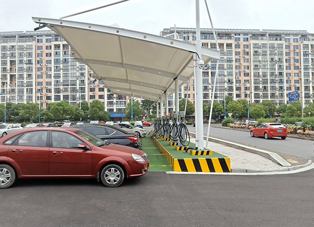 充電樁棚加油站膜結構